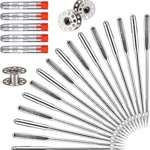 Sewing Machine Needles, 50 PCS Universal Sewing Machine Needle, Compatible with Singer, Brother, Janome, Varmax, Sizes HAX1 65/9, 75/11, 90/14, 100/16, 110/18 (50 PCS)