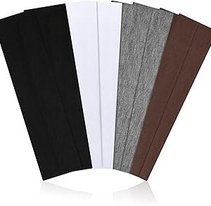 Ztomine Headbands for Women, 8pcs Stretchy Non Slip Soft Cotton Cloth Hair Bands for Sports, Workout, Yoga and Running
