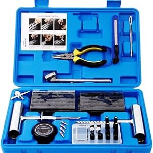 AUTOWN Tire Repair Kit - 68pcs Heavy Duty Tire Plug Kit, Universal Tire Repair Tools to Fix Punctures and Plug Flats Patch Kit for car Motorcycle, Truck, ARB,ATV, Tractor, RV, SUV, Trailer