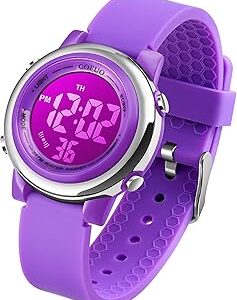 cofuo Kids Digital Sport Waterproof Watch for Girls Boys, Kid Sports Outdoor LED Electrical Watches with Luminous Alarm Stopwatch Child Wristwatch