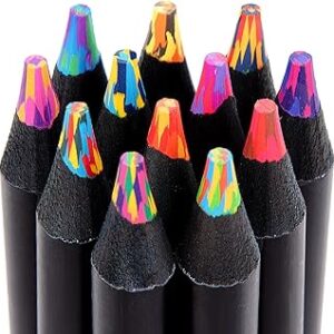 Yangmei Art Supplies 12 Rainbow Colored Pencils, Teen Girl Gifts Trendy Stuff, Arts and Crafts for Kids Ages 8-12, Gifts for 5-12 Year Old Girl, Party Favors for Kids 8-12, Stocking Stuffers