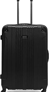 Kenneth Cole REACTION Out of Bounds Lightweight Hardshell 4-Wheel Spinner Luggage, Midnight Black, 28-Inch Checked