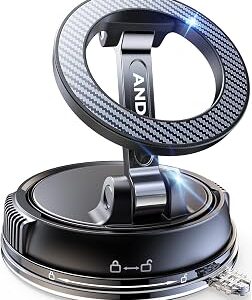 ANDERY Car Phone Holder for Magsafe [78+LBS Strongest Suction & 2400gf Magnetic] 360° Adjustable Car Phone Mount, Phone Holders for Your Car for iPhone 17-12 Pro Max Plus Air, Carbon Fiber