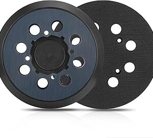 Sander Pad Replacement for Dewalt, 2 Pack 5 8 Hole Hook and Loop Orbital Sander Pad Compatible with DeWalt DWE6421 6421K DWE6423 6423K DCW210B Random Orbital Sanders (4 Screw Holes)