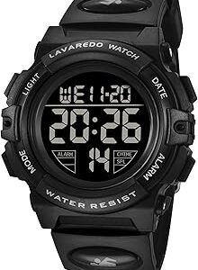Kids Watch,Boys Watch for 3-15 Year Old Boys,Digital Sport Outdoor Multifunctional Chronograph LED 50 M Waterproof Alarm Calendar Analog Watch for Children with Silicone Band,Kids Gift