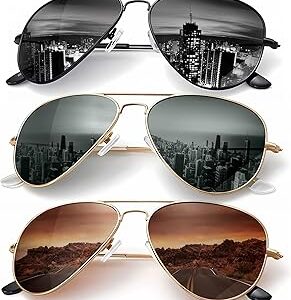 KALIYADI Classic Aviator Sunglasses for Men Women Driving Sun glasses Polarized Lens UV Blocking