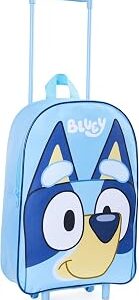 Bluey Kids Rolling Suitcase, 16 x 13 x 4 inches, Luggage for Girls and Boys, Travel Bag with Extendable Handle and Wheels, Gifts for Kids