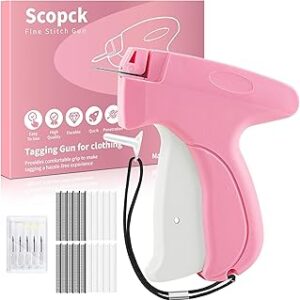 Stitch Gun for Clothes - Handheld Stitch Gun Quick Clothing Fixer - Tagging Gun - Includes 6 Needle, 1000 Black Fasteners & 1000 White Fasteners