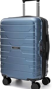 BAGSMART Carry On Luggage 19 L x14 W x9 H Airline Approved with Spinner Wheels, Lightweight 20 Inch Luggage with TSA Lock, Expandable Hard Shell Carry On Suitcases for Men Women, Royal Blue