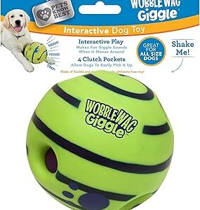 Wobble Wag Giggle Ball | Rolling Enrichment Toy for Fun Playtime, Interactive Play for Indoor or Outdoor, Keeps Dogs & Puppies Large, Medium or Small Busy & Moving, As Seen on TV | Pack of 1