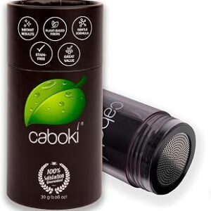 Caboki Hair Fibers for Thinning Hair – Natural Plant-Based Hair Powder for Men & Women – Instantly Thicker Fuller Looking Hair – Clean Ingredients – 30g, 90-Day Supply, Light Brown