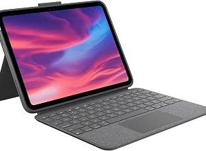 Logitech Combo Touch, Detachable iPad Keyboard Case (10th gen and A16) with Large Precision Trackpad, Full-Size Backlit Keyboard, and Smart Connector Technology - Oxford Gray