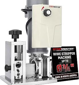 StripMeister E250 Electric Automatic Wire Stripping Machine – Wire Size Up To Ø3/4, Jam-Free, Motorized Wire Stripper with Variable Speed Control for Copper Wires
