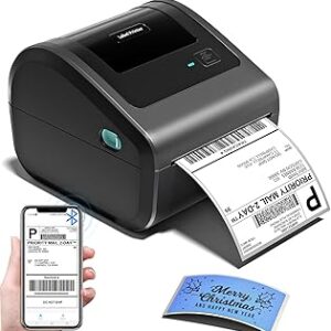 Bluetooth Shipping Label Printer 4x6, D450BT Thermal Label Printer for Shipping Packages, Thermal Printers for Small Business, Compatible with Android, iPhone, Windows, macOS, Tiktok, UPS