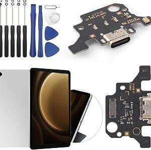 Dock Connector for Samsung Galaxy Tab A9 Plus Charging Port Flex Cable Replacement for SamsungTab A9+ Plus 11“ X210 USB Charger Dock Board Connector with Tools(Black)