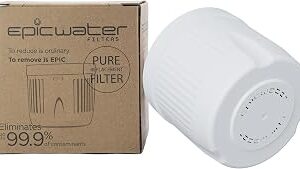 Epic Water Filters Pure REPLACEMENT Compatible with Epic Pure Water Pitcher/Removes Fluoride, Lead, Forever Chemicals, Heavy Metals, Industrial Pollutants/Filters 100 Gallons (1, Pure Standard)