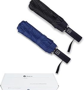 Bluinzi 46 Inch Compact Umbrellas for Rain - Travel Small Umbrella - Automatic Folding Umbrella - Windproof Portable Umbrella, Double 10-rib
