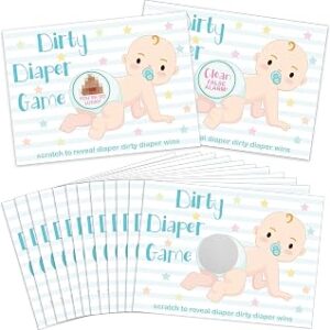 Geyee 60 Pieces Baby Shower Scratch off Game Funny Raffle Cards Baby Shower Party Games Decorations Cute Activity for Activity and Idea for Boy Girl(Nude Color)