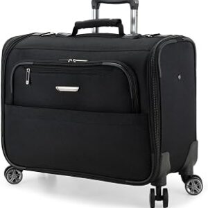 Traveler's Choice Carry-On Softside 8-Wheeled Spinner Garment Bag Luggage, Black, 21-Inch