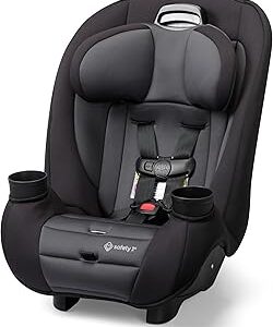 Safety 1st Ellaris 3-in-1 Convertible Car Seat, Slim Fit Design, Rear & Forward-Facing, 5-Position Headrest, 3-Across Fit, Travel-Friendly with Machine-Washable Seat Pad, Smokey Haze