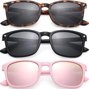 Kids Sunglasses Polarized - Flexible Youth Glasses for Toddler Girls Boys Age 3-12