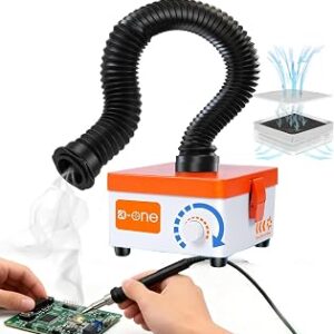 Fume Extractor, 168m³/h Strong Suction Solder Fume Extractor with 80W Brushless Motor, 3-Stage Filters, 15,000 RPM High-Speed Motor for Engraving, DIY Welding, Soldering Fume Extractor (Orange)