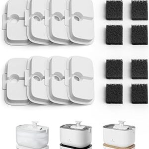 PETLIBRO Replacement Filters for Dockstream Cat Water Fountain PLWF106/PLWF116/PLWF115/PLWF105/PLWF005, 4 Months Set of Replacement Filters for Ultra Quiet Cat Fountain, 8 Count for Pet Water Fountain