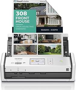 Brother ADS-1800W Wireless Compact Desktop Scanner | Scan Speeds of Up to 30ppm | 2.8 Color Touchscreen