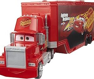 Mattel Disney and Pixar Cars Transforming Mack Playset, 2-in-1 Toy Truck & Tune-Up Station with Launcher, Lift & More, Movie-Inspired Graphics, Gift for Kids Ages 4 Years Old & Up