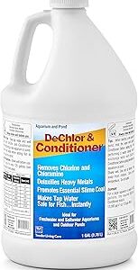 TLC Products, DeChlor & Conditioner, Aquarium Water Treatment, for Freshwater and Saltwater, 1 Gallon