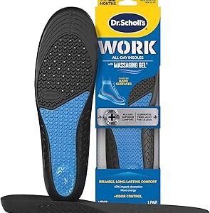 Dr. Scholl's Work All-Day Superior Comfort Insoles (with) Massaging Gel, Men, 1 Pair, Trim to Fit