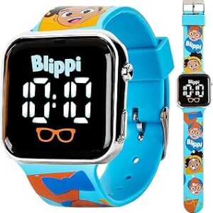 Blippi Kids LED Watch – Interactive Teaching Tool with Fun LED Lights, Durable Blue Strap, Educational Screen Time