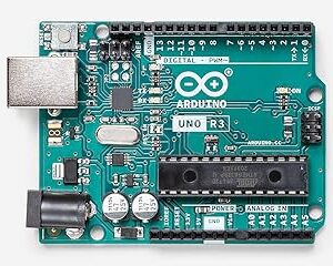 Arduino Uno REV3 [A000066] - ATmega328P Microcontroller, 16MHz, 14 Digital I/O Pins, 6 Analog Inputs, 32KB Flash, USB Connectivity, Compatible with Arduino IDE for DIY Projects and Prototyping