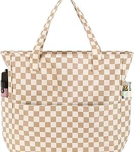 Bluboon Waterproof Beach Tote Pool Bags for Women Ladies Extra Large Carry On Bag With Wet Compartment for Weekender Travel