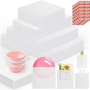 560Pcs Dish Packing Supplies for Moving, 280Thickened High-Density Foam Wrap Pouches & Sheets for Plates and Fragile Shipping Storage, 4 Sizes (16x12,12x12,12x7.8,7.8x7.8)with 280 Fragile Stickers