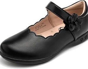 Stelle Girls Mary Jane Shoes Black School Uniform Flats Dress Shoes Oxford Church Music Recitals(Little/Big Kids)