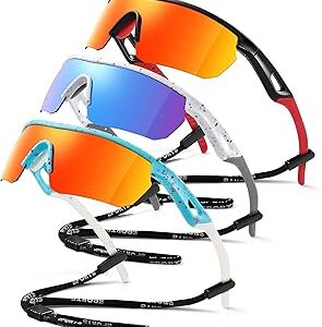 Kids Sunglasses Youth Baseball Sunglasses for Boys Girls 3-12 Polarized Softball Sports Goggles UV Protection