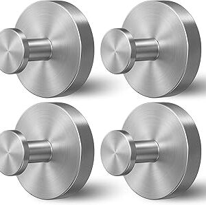 Shower Hooks for Inside Shower,Suction Cup Hooks for Glass Window,Removable Towel Hooks for Bathrooms,4 Packs(Silver)