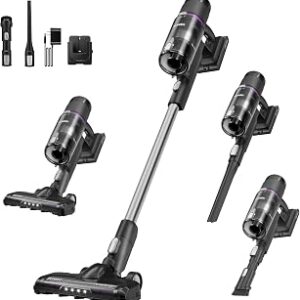 EurekaCordless Vacuum - 50 Min Runtime for Large Homes, 5.5 lbs Lightweight, Ideal for Pet Hair & Allergies on Hardwood & Carpet ReactiClean 410