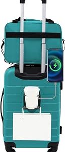 Wrangler Smart Spinner Hardside Luggage, 2 Piece Set, Teal