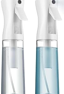 2 Pack Continuous Spray Bottles - Ultra Fine Mist Sprayer | Water Spray Bottle For Hair Mister Spray Bottle | Hair Spray Bottles For Hairstyling, Cleaning, Salons - 2pk 6.8 OZ / 200 ML