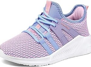RUNSIDE Boys Girls Tennis Shoes Kids Lightweight Breathable Sneakers Lace-up Running Athletic Shoes for Toddler/Little Kid/Big Kid