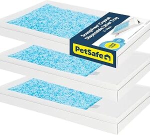 PetSafe ScoopFree Disposable Crystal Cat Litter Tray - Easy Cleaning Box - Refill Tray for Automatic Litter Box - Fresh Scent - 4.3 lb Bags - 3 Pack