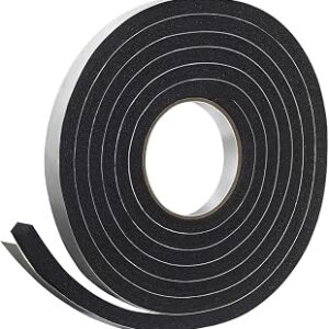 Frost King R734H Sponge Rubber Foam Tape 3/4 W X 7/16 H X 10' L, Black