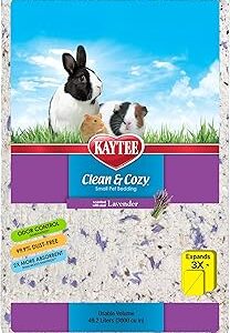 Kaytee Clean & Cozy Lavender Paper Bedding For Pet Guinea Pigs, Rabbits, Hamsters, Gerbils, and Chinchillas, 49.2 Liters