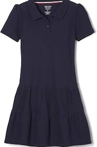 French Toast Girls Ruffle Pique Polo School Uniform Dress