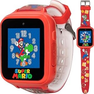 Super Mario Kids Interactive Smartwatch with Camera, Custom Watch Faces – Fits Wrists 5.5'' to 8''