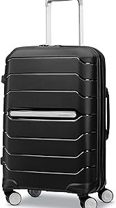Samsonite Freeform Hardside Carry-On Luggage with Spinner Wheels - Hardshell Suitcase - TSA, Airline-Approved - Expandable Hard Shell, Smooth Rolling Wheels for Lightweight Travel – Black