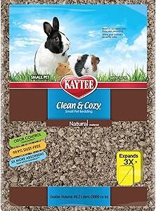 Kaytee Clean & Cozy Natural Paper Bedding, Made for Small Animals, 49.2 Liters