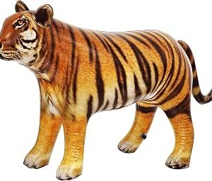 Jet Creations 40 Long Inflatable Tiger Toy, Orange-Yellow with Black Stripes, Realistic Jungle Animal Figure, Home Decor, Photo Prop, Thanksgiving Christmas Winter,Wildlife Safari Theme, 1 pc